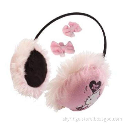 Winter warm Over-ear plush headphone as Christmas gift